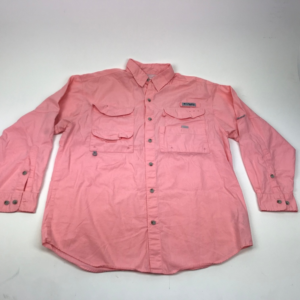 Columbia Mens PFG Bonehead Long Shirt SORBET Sz S